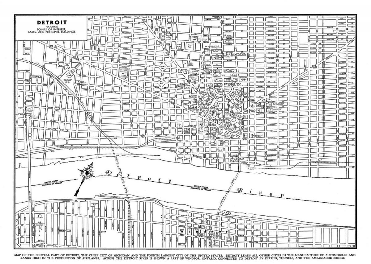 都市デトロイト地図