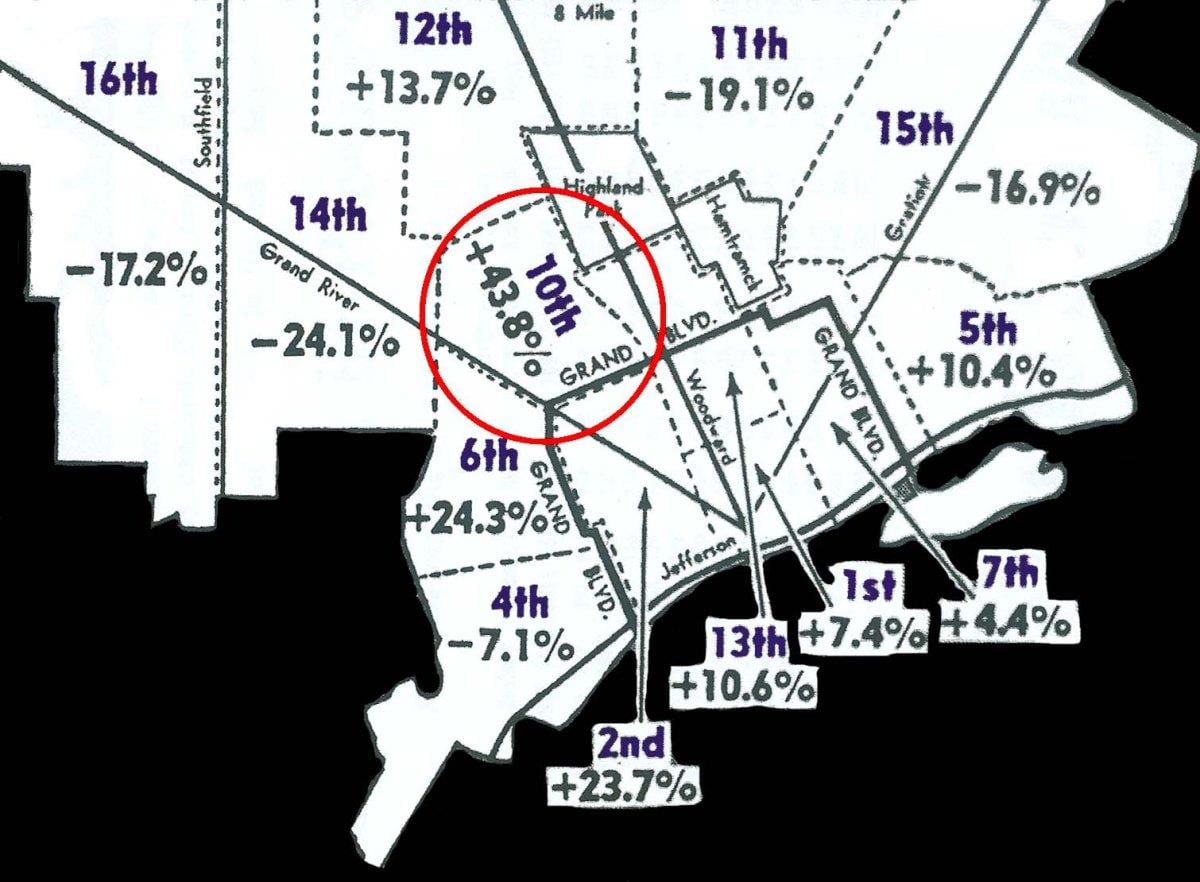 デトロイトの跡地図