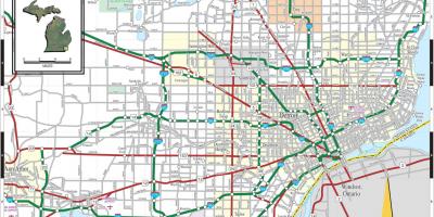デトロイト地図 地図のデトロイト ミシガン アメリカ