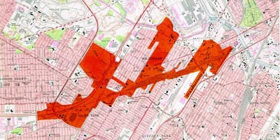 地図のデトロイトの塩鉱山