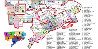 デトロイト地区地図