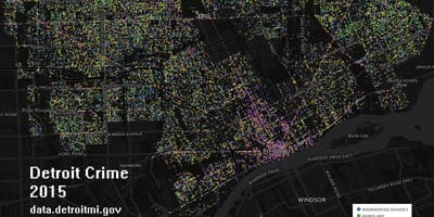デトロイトの犯罪の地図